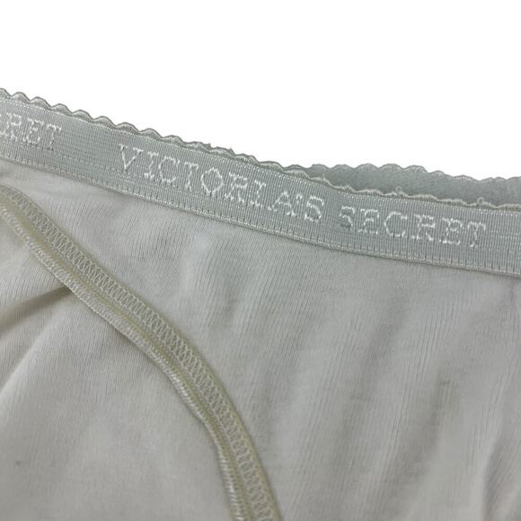 Victoria's Secret Panty Solid White Cotton Bikini Signature Waist Size Small - Picture 2 of 5